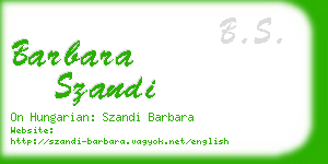 barbara szandi business card